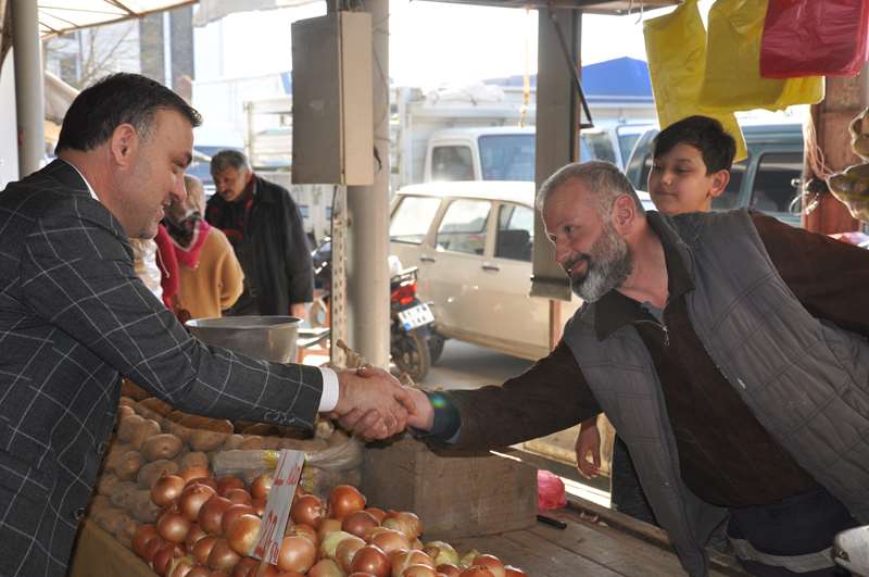Belediye Başkanımız Pazar Esnafını Ziyaret Etti